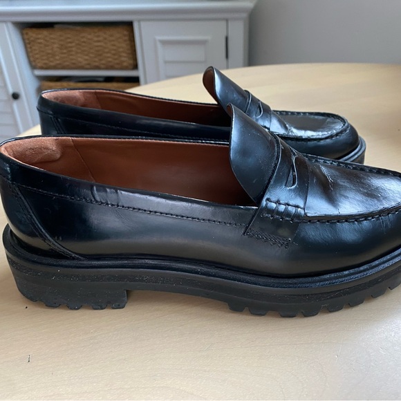 Reformation Black Patent Leather Penny Loafers - Picture 4 of 6